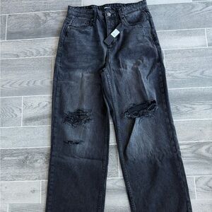 Fashion Nova Men's Relaxed Charcoal Jeans